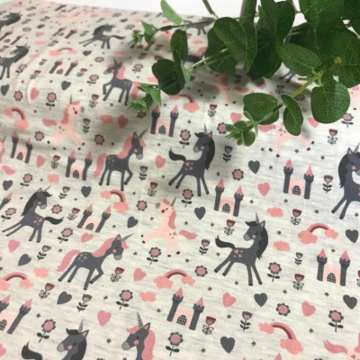 Jersey | LOVELY UNICORN Einhörner | rosa grau